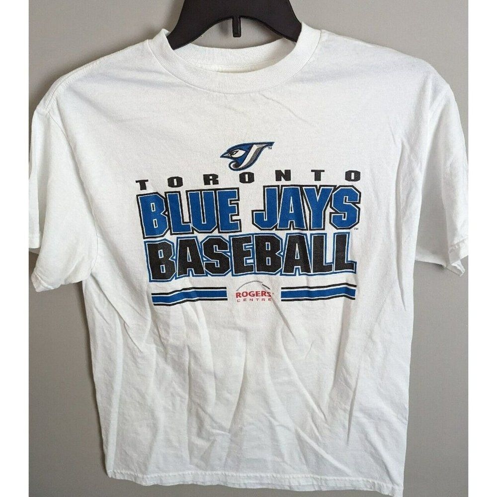 Y2K Toronto blue jays White T-shirt Size Medium Lee Sports